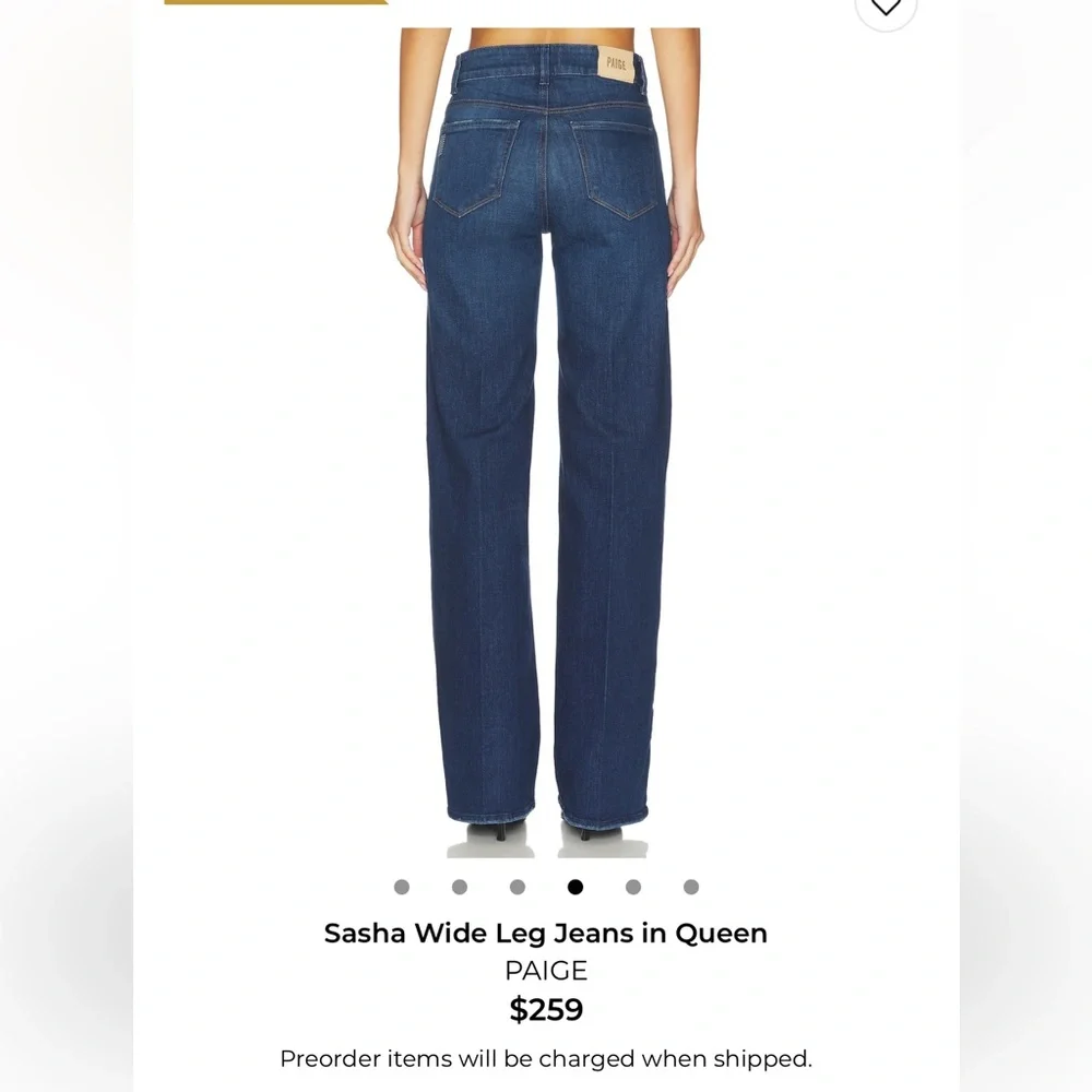 PAIGE Sasha high waist wide leg jeans size 24 - Picture 4 of 8